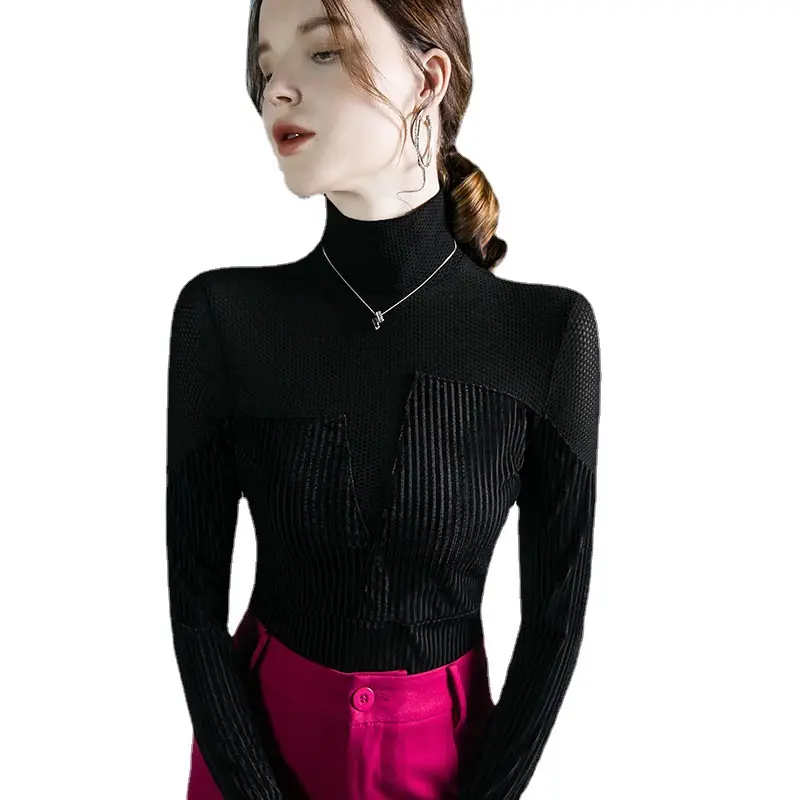 Black Long Sleeve Western Shirt for Women Autumn Winter - Image 5