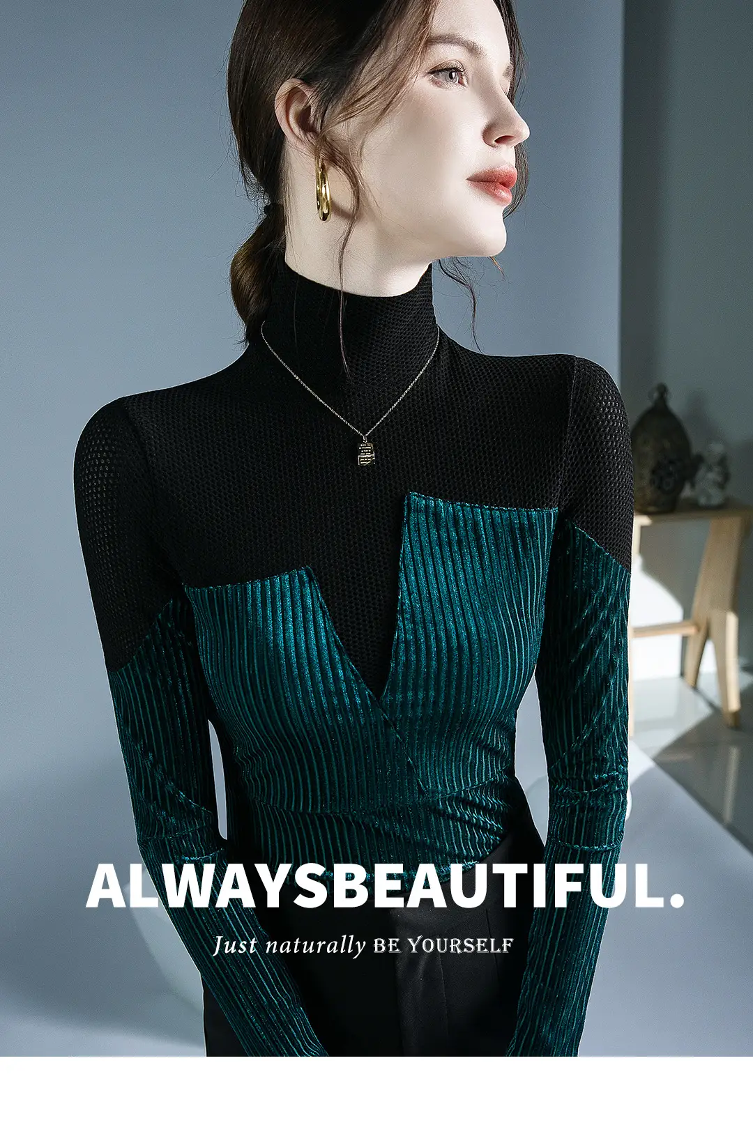 Black Long Sleeve Western Shirt for Women Autumn Winter — feature 1