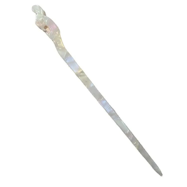 White Acrylic Hairpin for Women Modern Design - Image 7