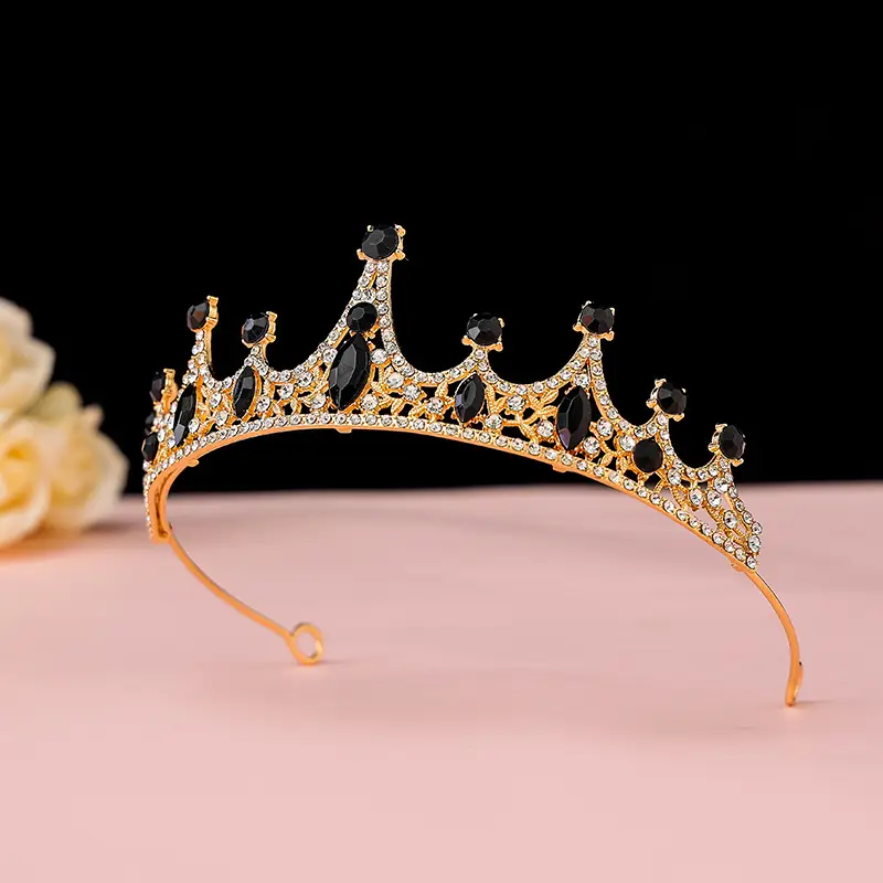 Bride Crown with Green Gemstones for Women — feature 23