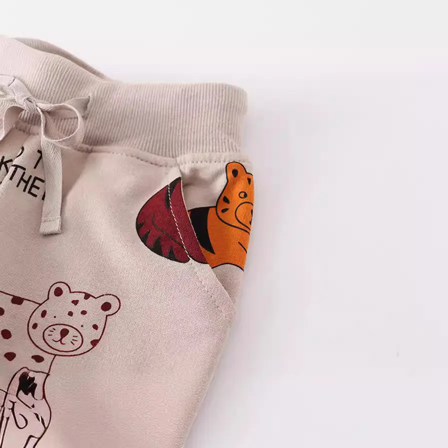 Kids Cotton Teddy Bear Pants for Boys Autumn Winter - Image 3