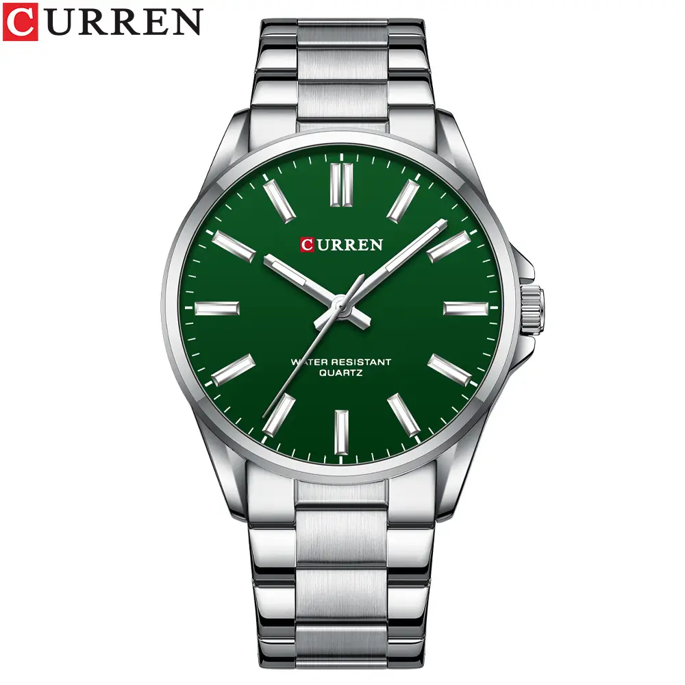 CURREN Men's Green Water Resistant Steel Watch - Image 4