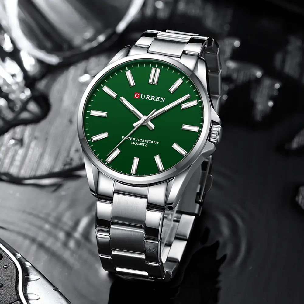 CURREN Men's Green Water Resistant Steel Watch — feature 17