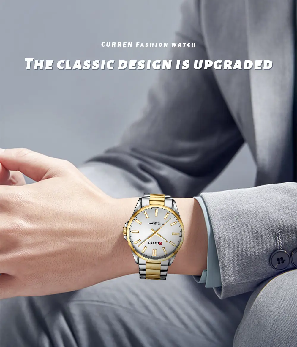 CURREN Men's Green Water Resistant Steel Watch — feature 2