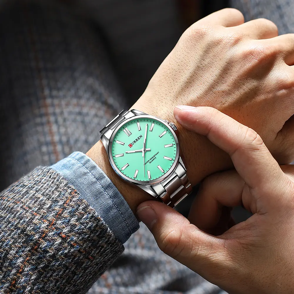 CURREN Men's Green Water Resistant Steel Watch — feature 24