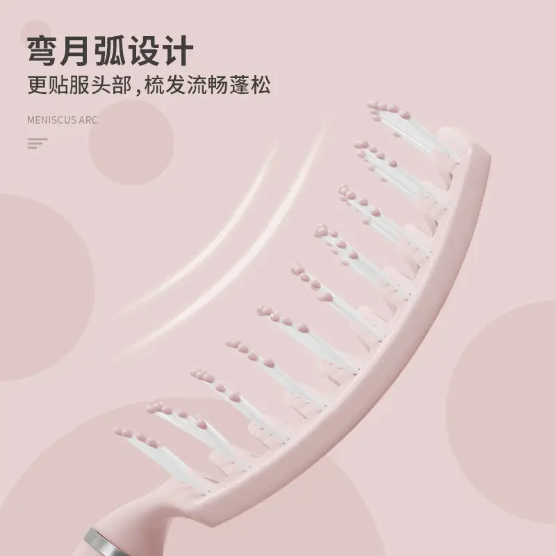 Women's Green Special Hair Comb with 7 Curved Blades - Image 5