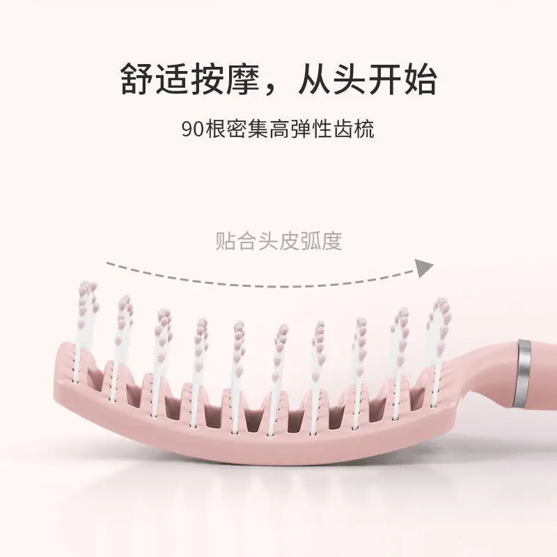 Women's Green Special Hair Comb with 7 Curved Blades - Image 7