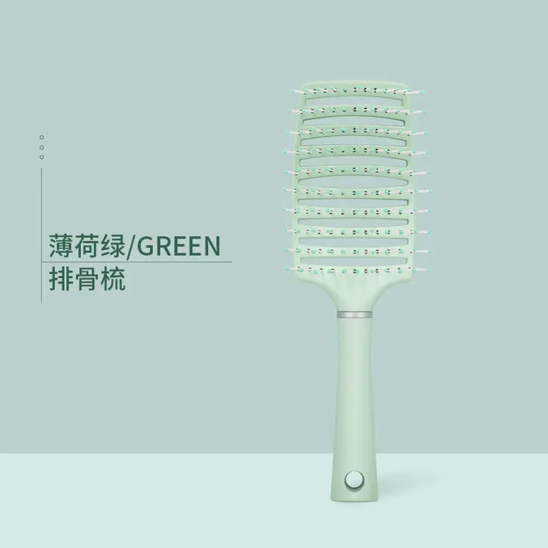 Women's Green Special Hair Comb with 7 Curved Blades - Image 2