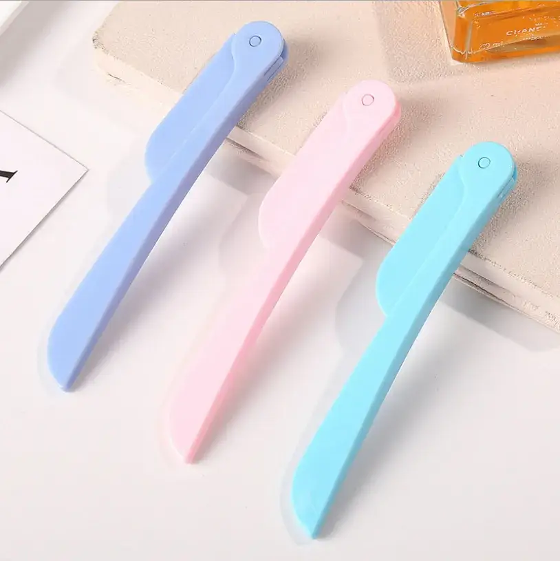Microscope Eyebrow Trimming Knife Set 3 Pcs Foldable Mini