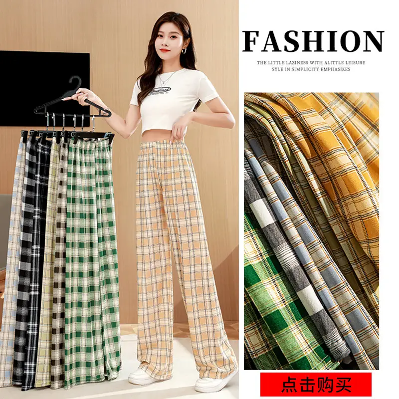 Black White Checkered Women's Slimming Pants - Image 10