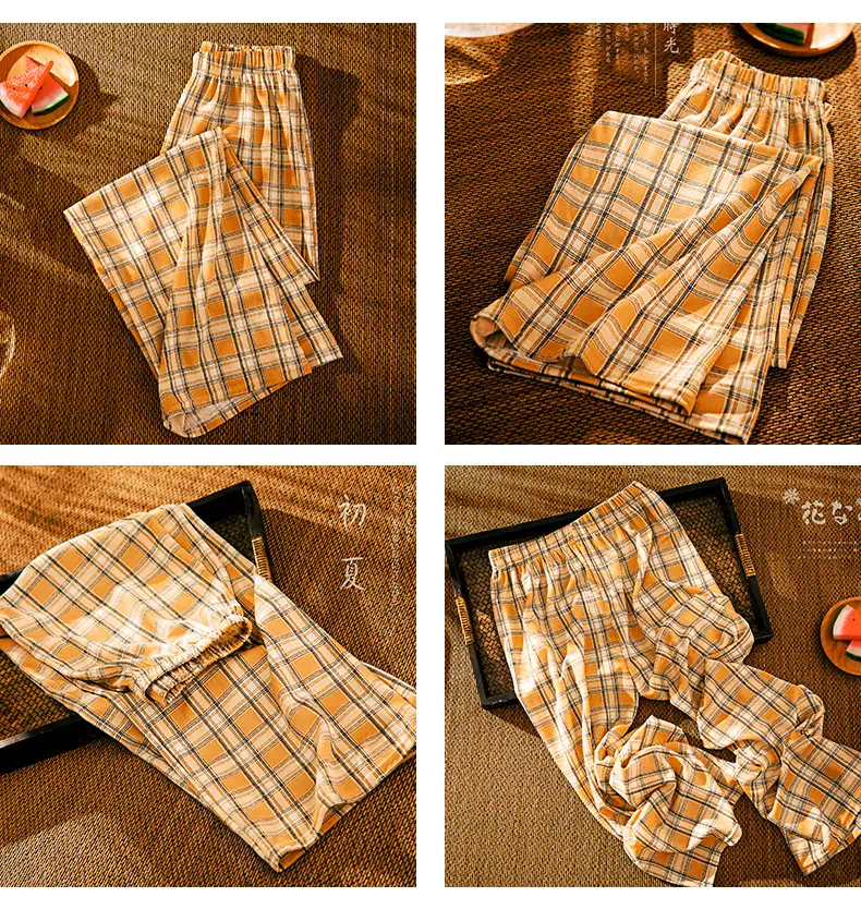 Black White Checkered Women's Slimming Pants — feature 10