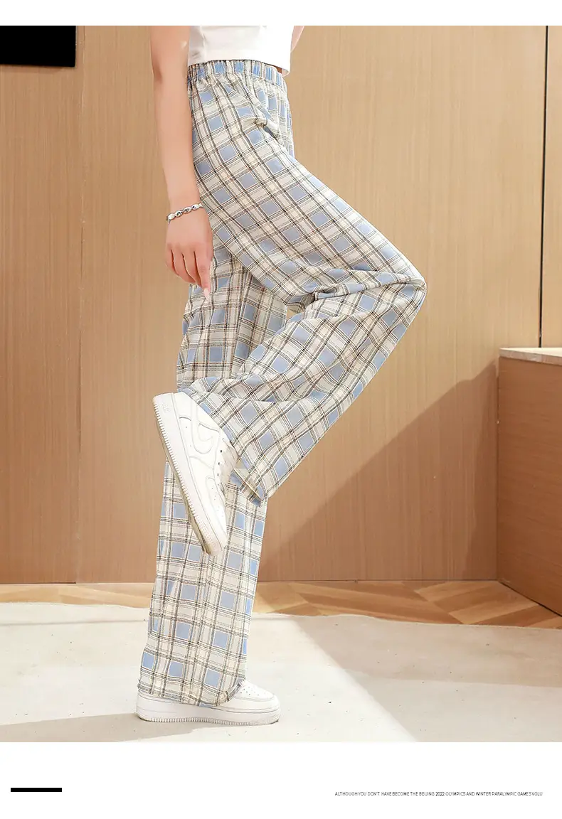 Black White Checkered Women's Slimming Pants — feature 20