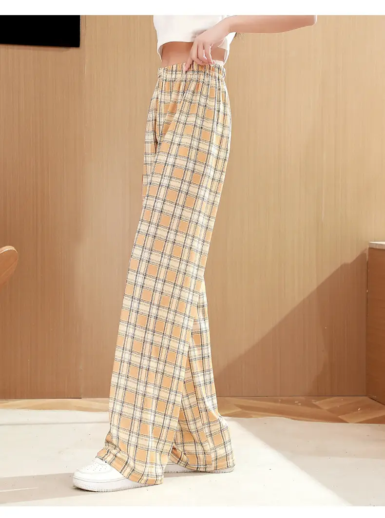 Black White Checkered Women's Slimming Pants — feature 24