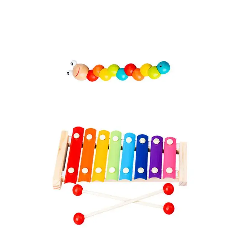 Baby Wooden Toy Set with 8 Tones Knocking Music