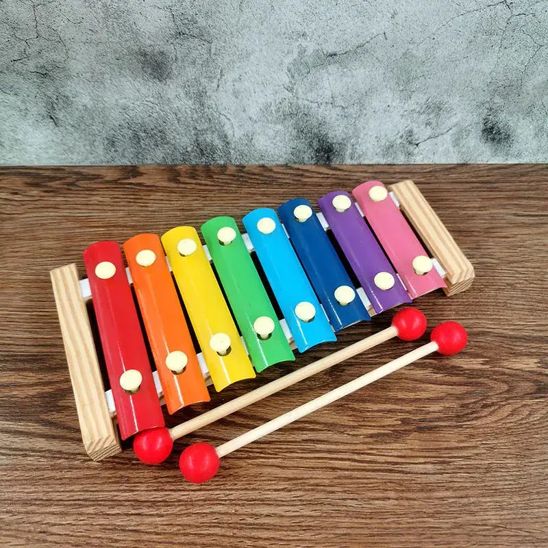 Baby Wooden Toy Set with 8 Tones Knocking Music