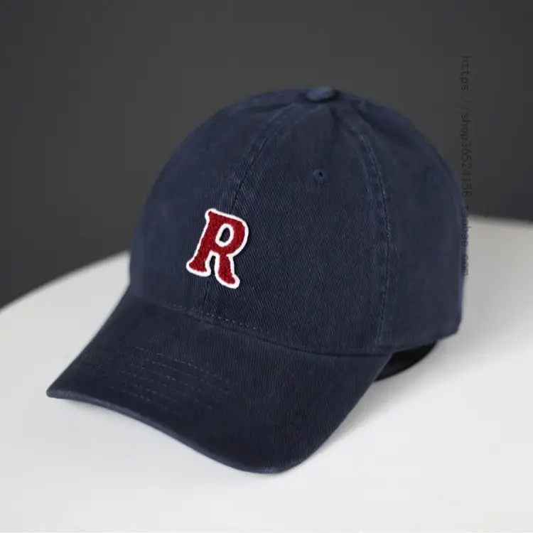 Women's Korean Letter Face Cap Beige Baseball