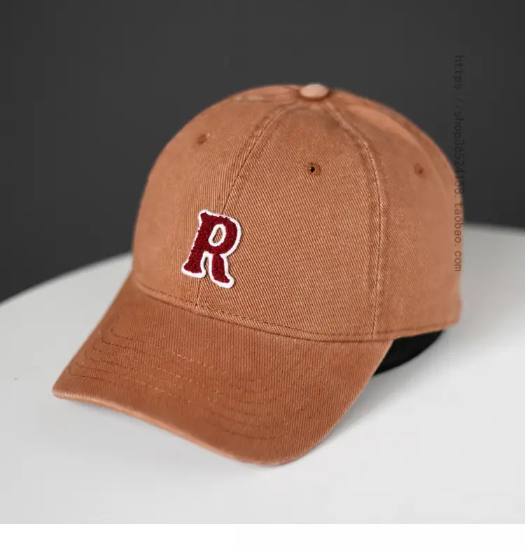 Women's Korean Letter Face Cap Beige Baseball — feature 10