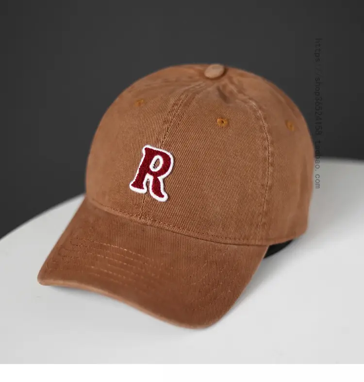 Women's Korean Letter Face Cap Beige Baseball — feature 11