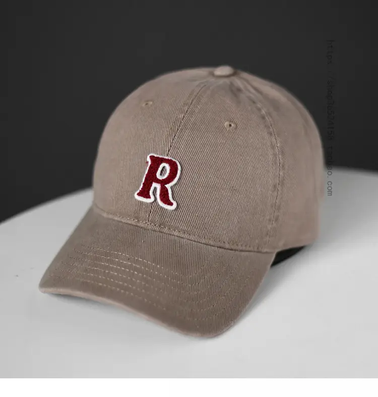Women's Korean Letter Face Cap Beige Baseball — feature 13