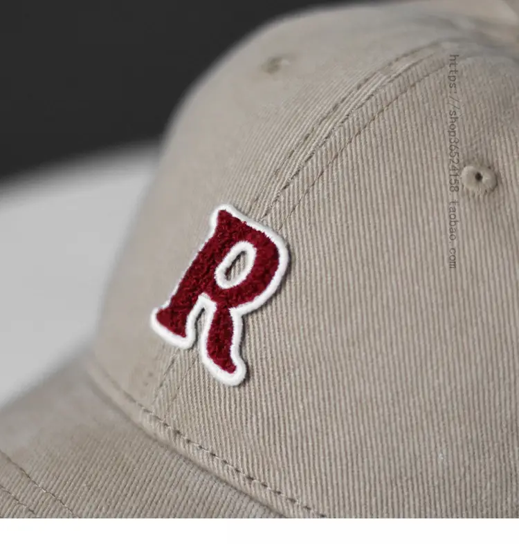 Women's Korean Letter Face Cap Beige Baseball — feature 15
