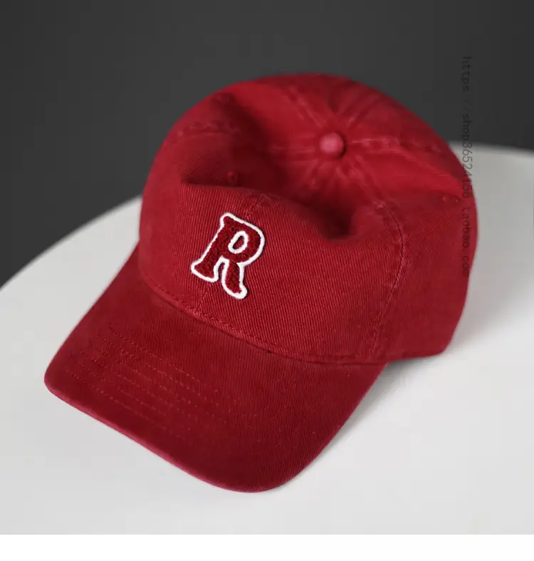 Women's Korean Letter Face Cap Beige Baseball — feature 20