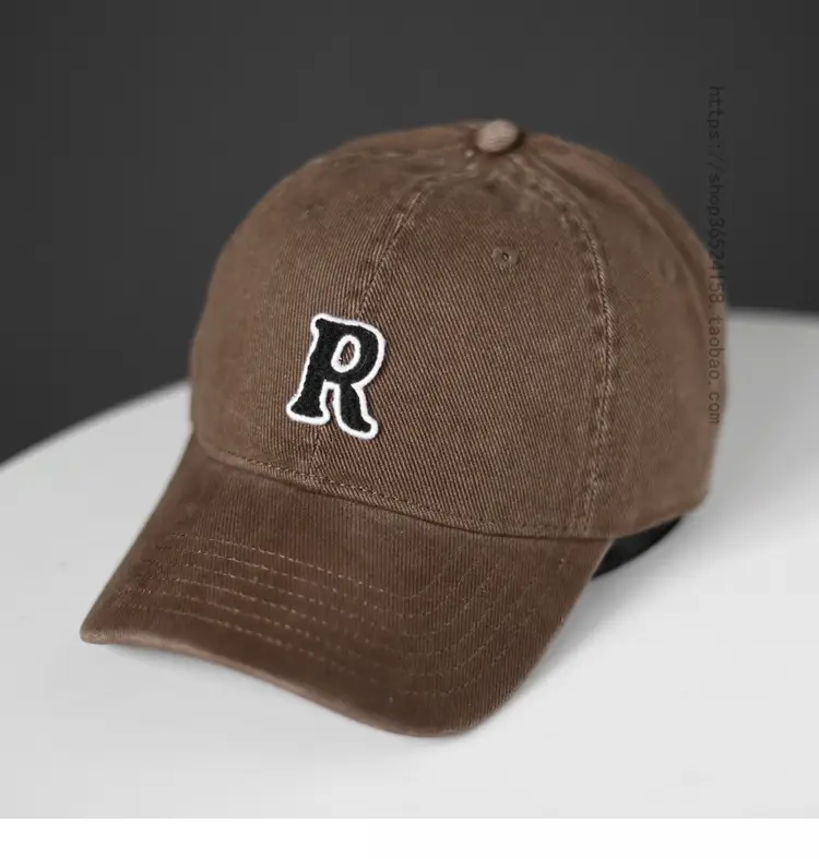 Women's Korean Letter Face Cap Beige Baseball — feature 8