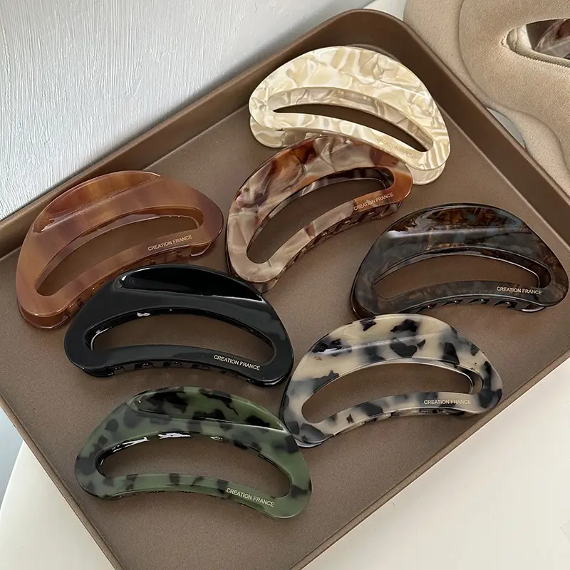 Acetate Hair Clip Gold Label Women Accessory Updo Shark Clip