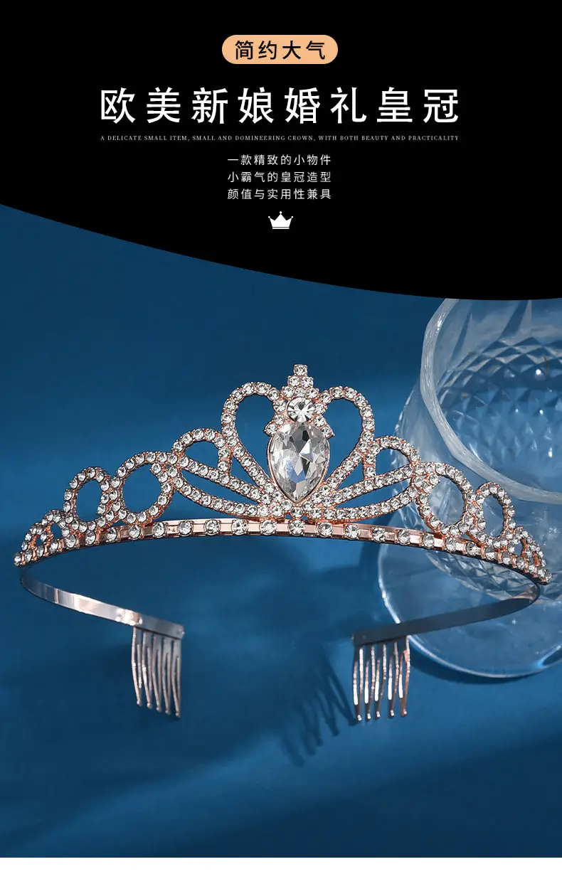 Crystal Crown Headband for Party & Wedding Banquet Dress Up — feature 2