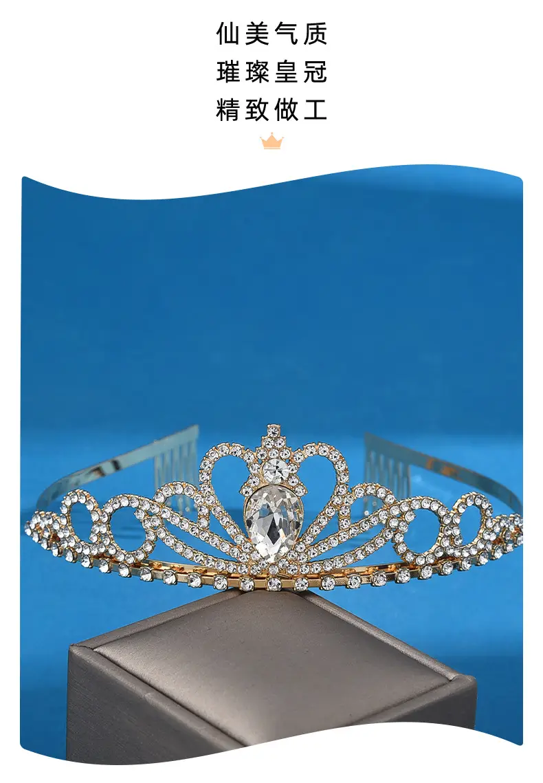 Crystal Crown Headband for Party & Wedding Banquet Dress Up — feature 3