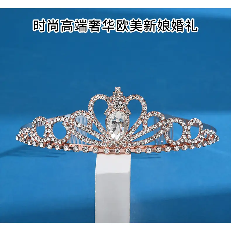 Crystal Crown Headband for Party & Wedding Banquet Dress Up — feature 6