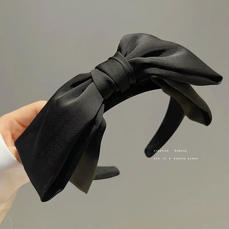 Black Big Bow Headband for Women High Quality - Image 4