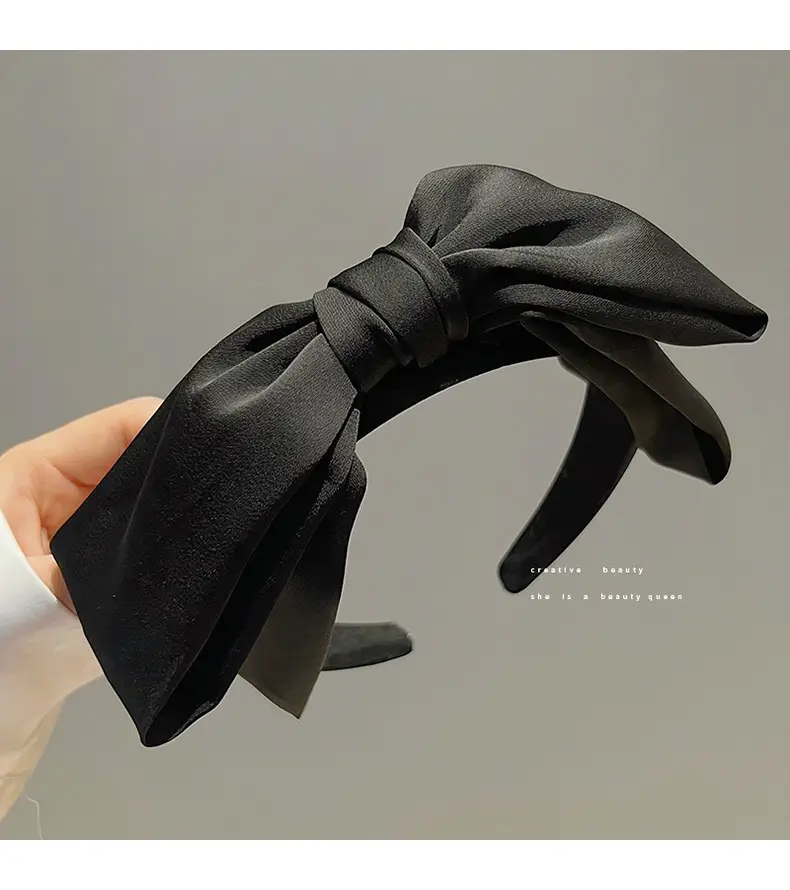 Black Big Bow Headband for Women High Quality — feature 1