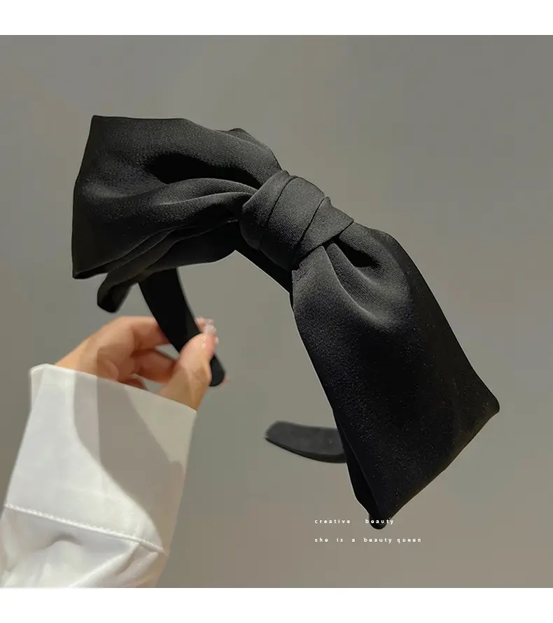 Black Big Bow Headband for Women High Quality — feature 5