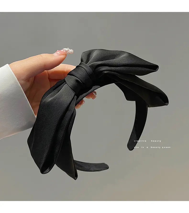 Black Big Bow Headband for Women High Quality — feature 6
