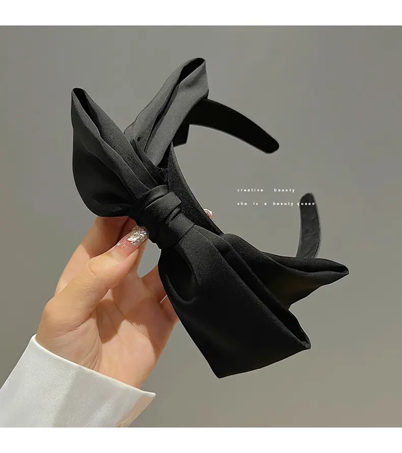 Black Big Bow Headband for Women High Quality — feature 8