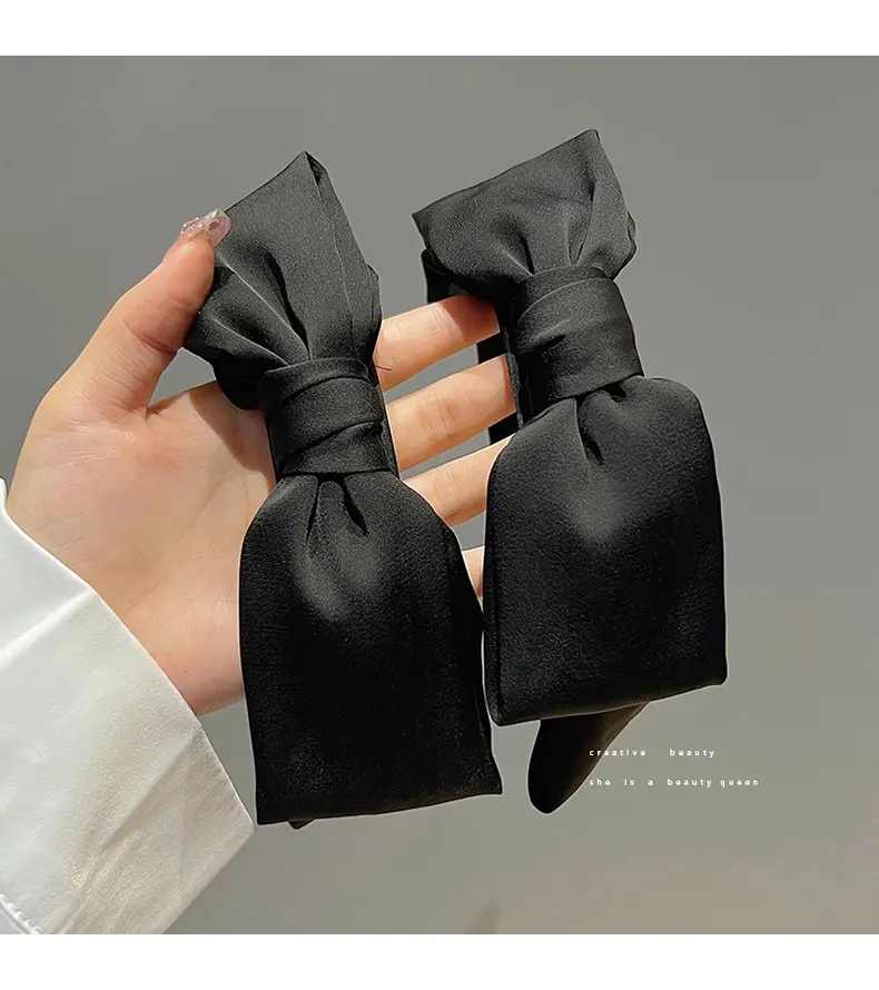 Black Big Bow Headband for Women High Quality — feature 9