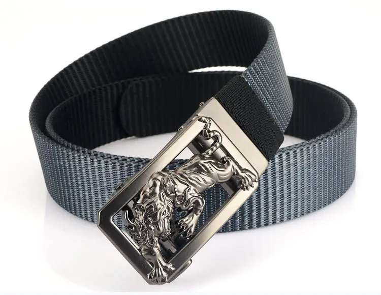 Men Green Embroidered Belt with Silver Buckle — feature 16