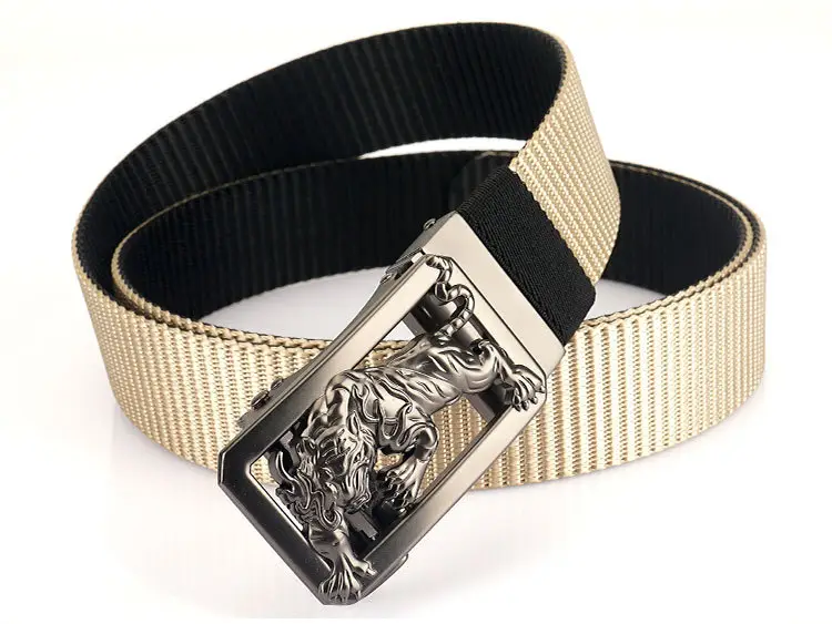 Men Green Embroidered Belt with Silver Buckle — feature 20