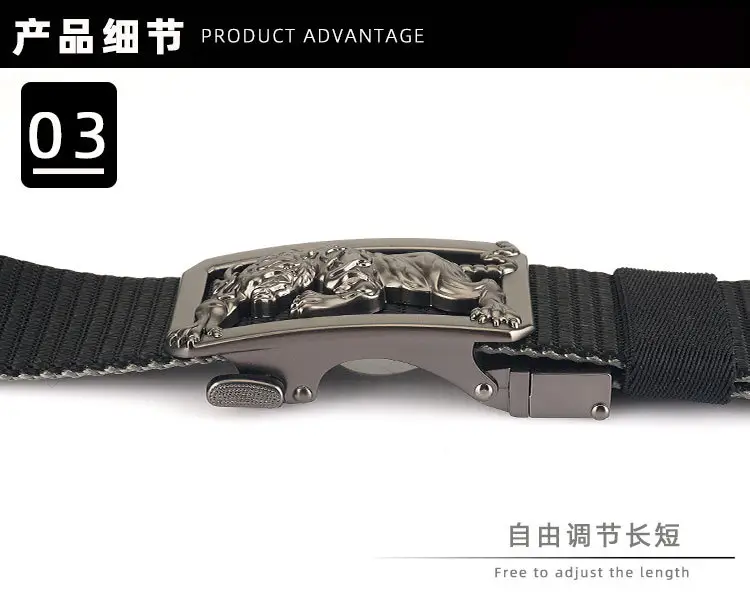 Men Green Embroidered Belt with Silver Buckle — feature 8