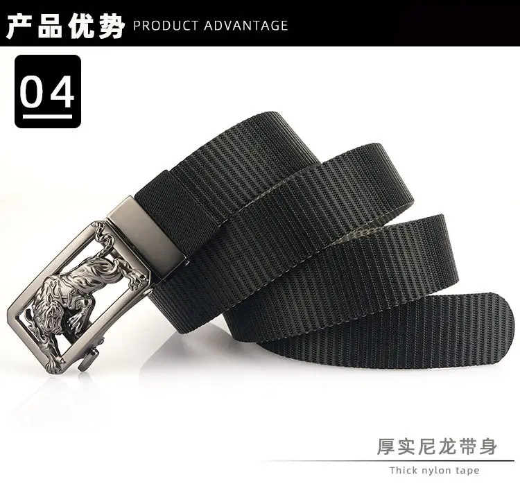 Men Green Embroidered Belt with Silver Buckle — feature 9