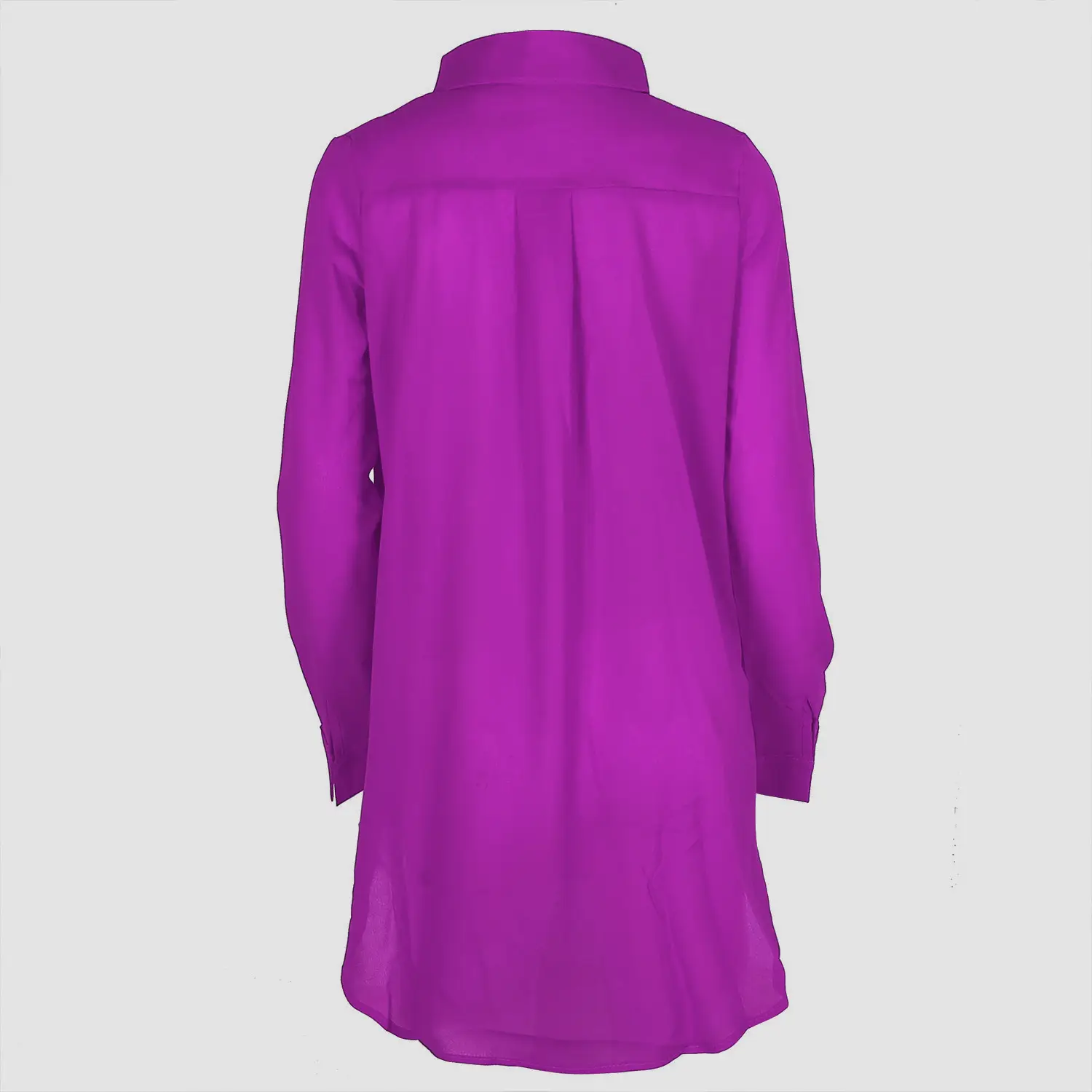Women Red V-Neck Long Sleeve Chiffon Shirt — feature 21