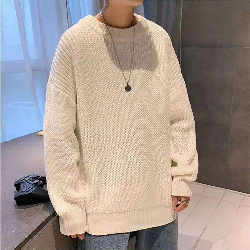 Men's Black Ribbed Loose Fit Sweater Coat — feature 3