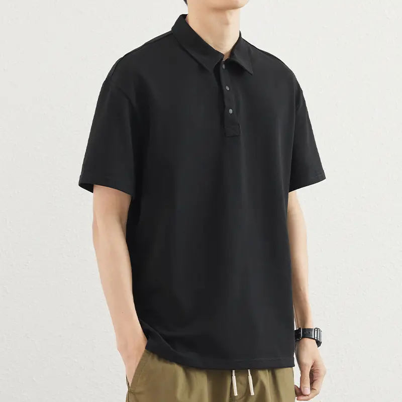 220g Pure Cotton Lapel Polo Shirt for Men & Boys