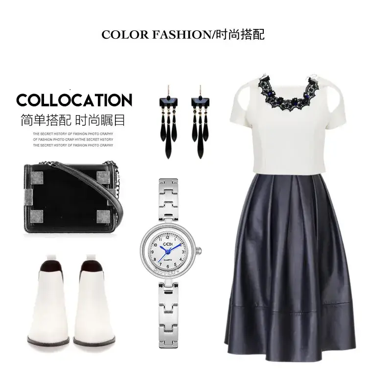 Silver Chain Watch with Blue Dial for Women — feature 11