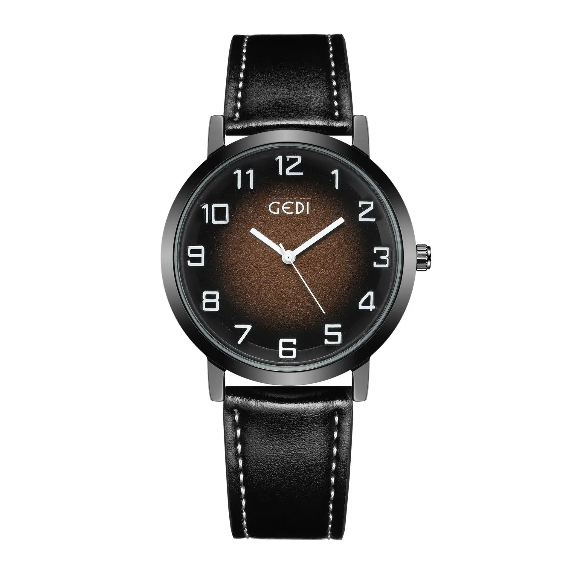 Goldie Gedi Men's Brown Leather Quartz Watch