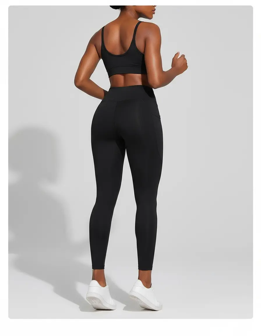 Women's V-Neck High Waist Fitness Leggings Mint Green — feature 23