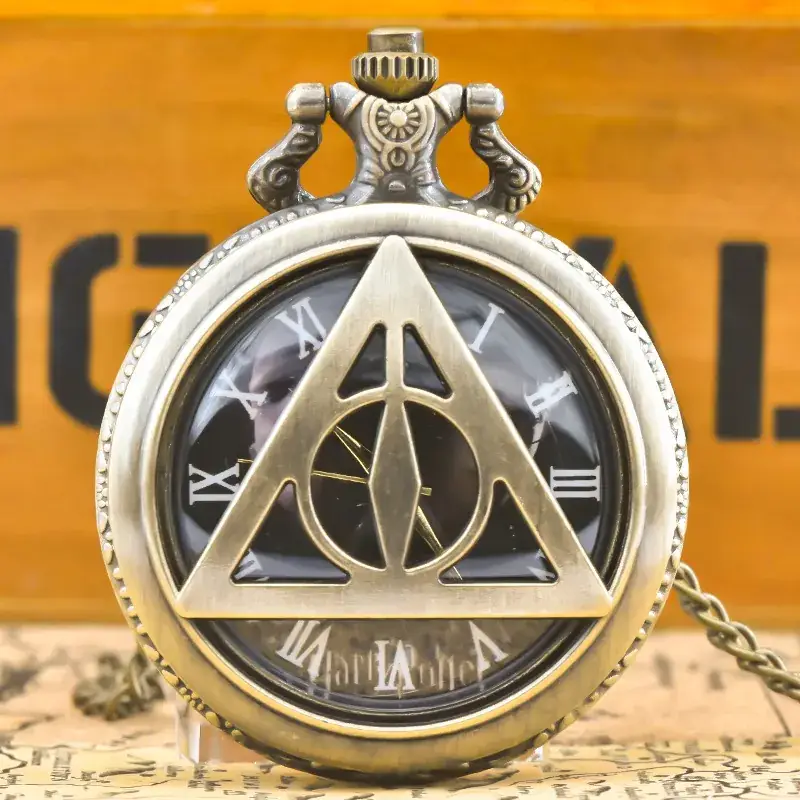 Retro Deathly Hallows Pocket Watch with Necklace — feature 2