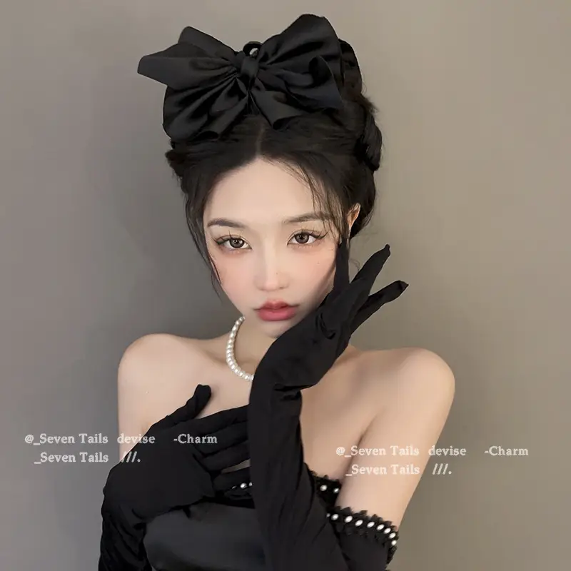 Black Hairpin Clip for Women Autumn Winter - Image 4