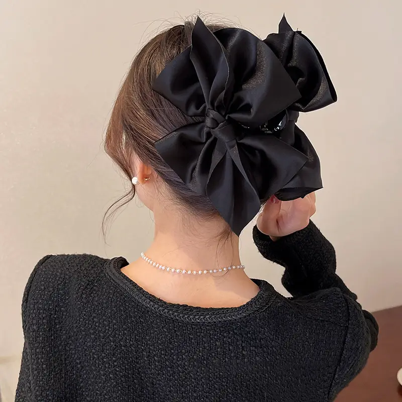 Black Hairpin Clip for Women Autumn Winter - Image 5