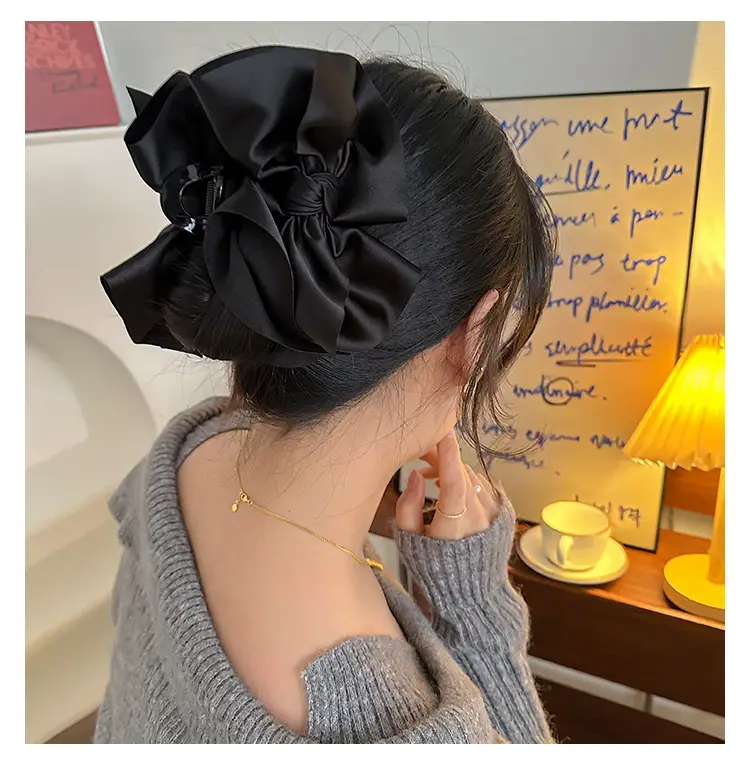 Black Hairpin Clip for Women Autumn Winter — feature 5